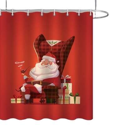 China 180*180CM Sustainable Polyester Can Be Customized Printed 100% Polyester Bathroom White Shower Curtain for sale