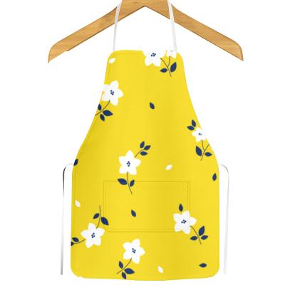 China SANITARY Floral Aprons for Women, Adjustable Chef Kitchen Aprons with Rose Pattern for Cooking Cooking Gardening for sale