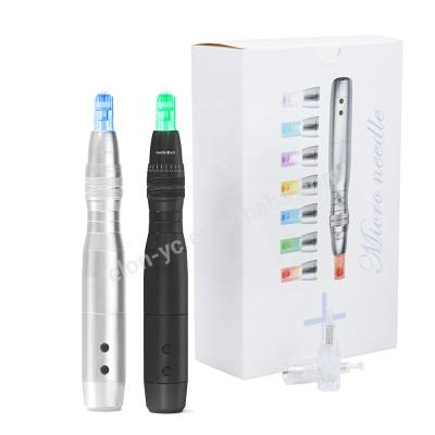 China Personal Anti-puffiness ELON-YC Derma Pen E2 microneedle dermapen electric 7 color LED photon meso dermapen with needle cartridge for sale