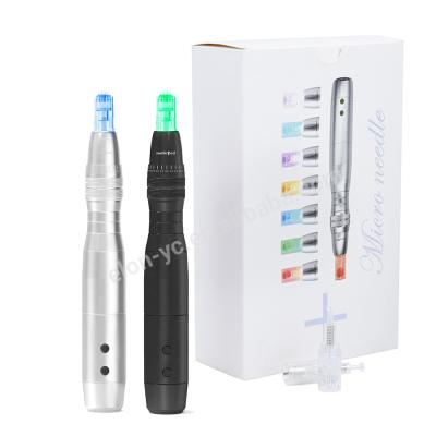 China 7 Color LED Cellulite Pen E2 Anti-Puffiness ELON-YC Electric Titanium Alloy Needle Derma Pen Derma Reduction Program Rechargeable Derma Stamp for sale