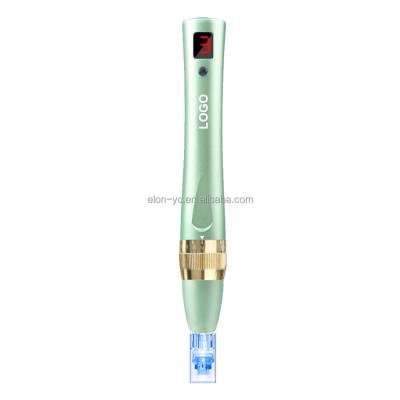 China ELON-YC Anti-puffiness unique design derma pen E1 dermapen wireless adjustable micro derma pen miconeedle teasing derma pen professional for sale