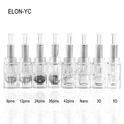 China ELON-YC Cosmetic Anti-puffiness derma pen needle microneedles acne marks and beautify skin painless and comfortably micro needle cartridges for sale