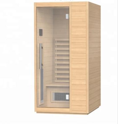 China With Transom Windows Saunaking Room Dry One Person Far Infrared Sauna Room / Cedar Sauna Hemlock for sale