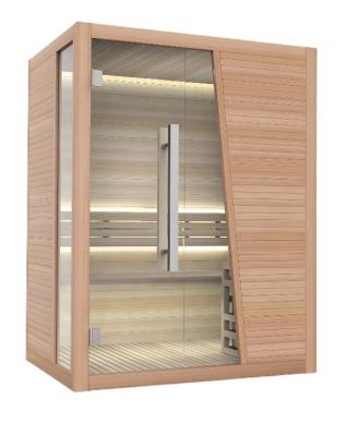 China With Transom Windows Saunaking Traditional Style Steam Sauna Room Indoor Cedar Wood Infrared Dry Stove With Cover for sale