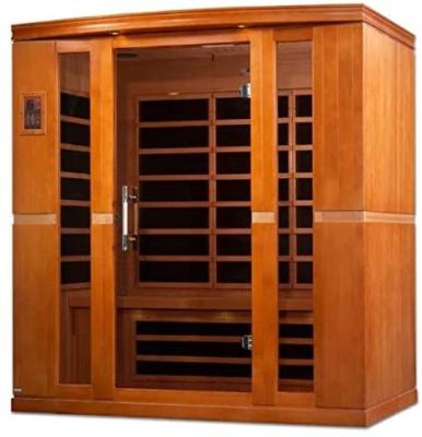 China Indoor Low Computer Control Panel Emf Heater 3-4 Person Sauna Sauna Far Infrared Portable Dry Room Cedar Wood Corner for sale