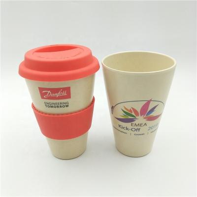 China Disposable Peculiar Design Rice Husk Bamboo Fiber Eco Friendly Organic Coffee Cup for sale