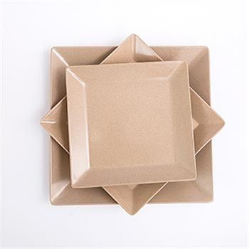 China Eco Friendly Bulk Rice Husk Dish Sustainable Cheap Unbreakable Biodegradable Square Dishes Bulk Square Dishes For Restaurant for sale