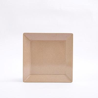 China Sustainable Wholesale Bulk Compostable Biodegradable Medium Square Dish Kitchen Dinner Rice Husk Cheap Dish for sale