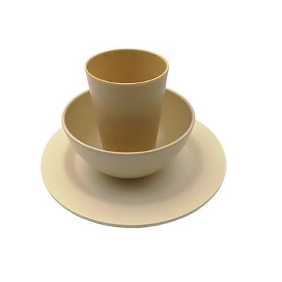 China Sustainable New Design 2022 Reusable Bamboo Fiber Biodegradable Kitchenware Tableware for sale