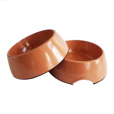 China Sustainable High Quality Eco Friendly Bone Shaped Double Fiber Bamboo Pet Bowl for sale