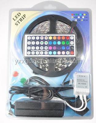 China Theme Park 5M RGB SMD 5050 60LEDs/M 300Leds LED Strip Main NP DC12V+ 24 IR Remote Controller for sale