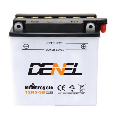 China High quality MOTO Liyang motobatt 12N5-3B motorcycle battery 12v 5ah dry charged denel battery for sale