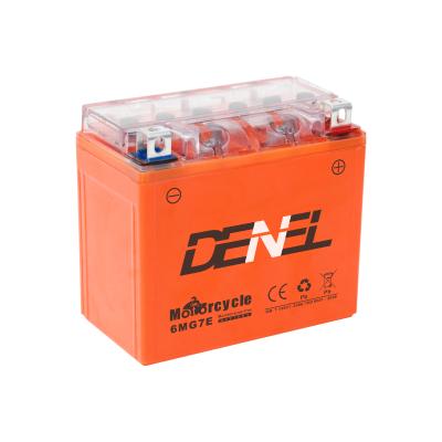 China Maintenance Free Motocycle 6MG7E Nano Gel Battery SMF Battery Prices for sale