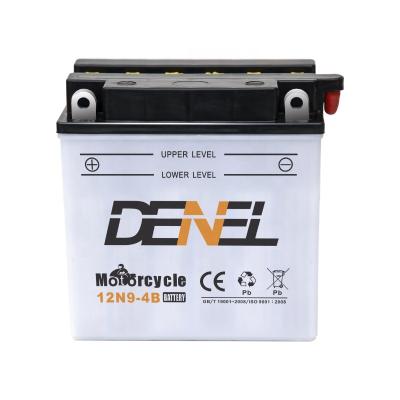 China Motocycle Starter 12V 9Ah Moto Series Price Sealed Lead Acid Motorcycle Dry Charged Battery for sale