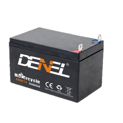 China Motorcycle DENEL 3000W 6DM12 12V12AH Start Battery Generator Battery for sale