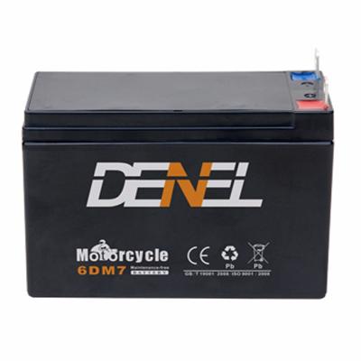 China Motocycle Two Wheeler Accessories 6DM7 Battery Batteries For Motorcycle Loncin for sale