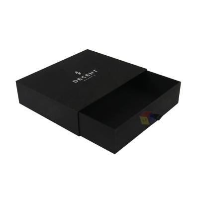 China Bulk Sale Handmade Luxury Brand Black Package Clothing Drawer Box for sale