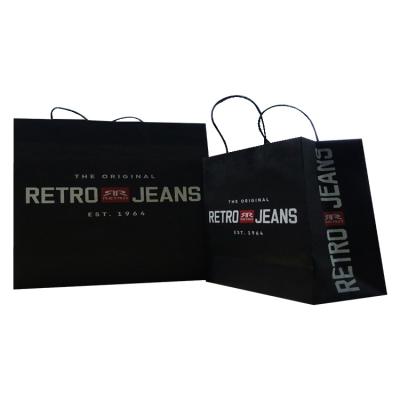 China Recycled Materials Customized Logo Recyclable Kraft Paper Bags Shopping For Gift With Handles for sale