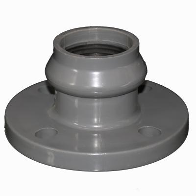 China Lightweight High Quality Wholesale Upvc PVC Pipe Fitting Socket Plastic Flange Adapter With Rubber Ring for sale