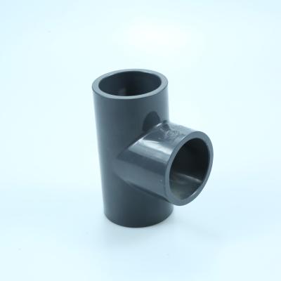 China PVC UPVC Pipe Fitting Bend Customized 200mm PVC 3 Way Cross Elbow Conduit Tee For Water Tube Connection for sale