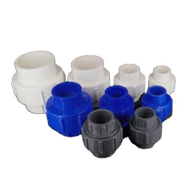 China High Quality Universal Plastic Water Supply Pipe Fitting CPVC PVC Straight Plug Union for sale