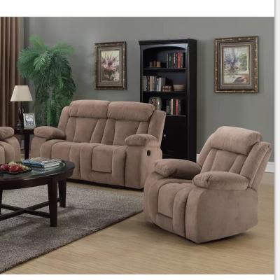 China Recliner 2022 modern reclining velvet fabric color recliner gray sofa sets for home for sale