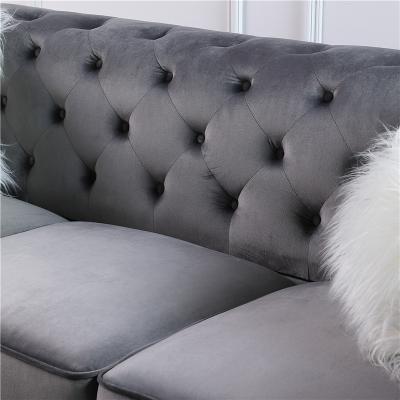 China Other 2022 china furniture tufted sofa velvet chesterfield sofas for living room for sale