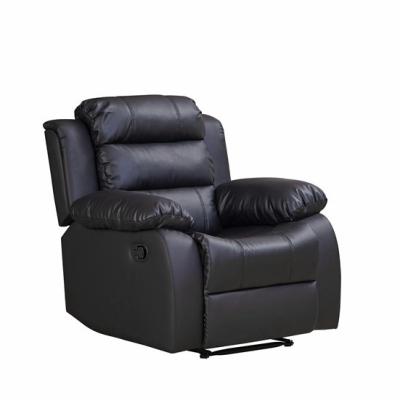 China 2022 Contemporary American Styles Living Room Sofas Recliner Black Extendable Faux Leather Sofas for sale