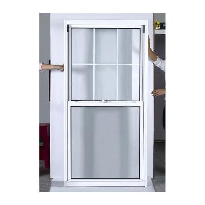 China American Double Hung Sash Aluminum Window Vertical Magnetic Screen Style Bottom Sliding Windows for sale