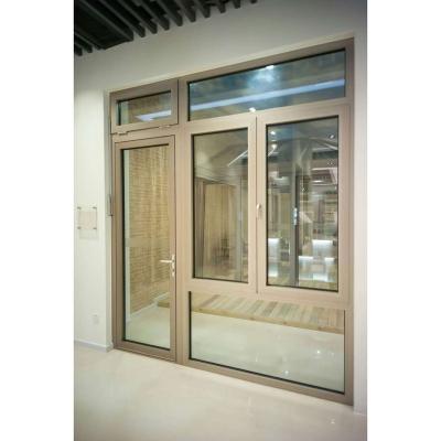 China Waterproof high quality glass aluminum double casment single swing door for home and french double swing door for sale