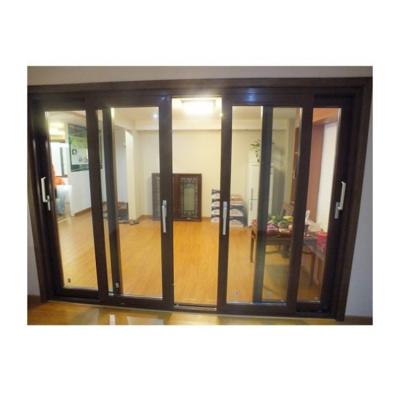 China Waterproof Glazed Glazed Double Elevator Sliding Door Luxury Aluminum Glazing Aluminum Glass Doors for sale