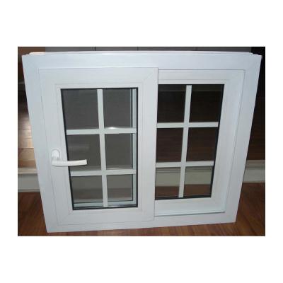 China Magnetic Screen PVC Profile Frame Sliding Window Australian Standard Double Glazed UPVC Windows for sale