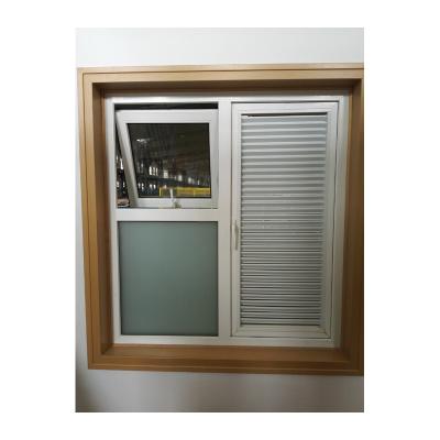 China Magnetic Screen Double Glazed White Plastic PVC Window Window Upvc Awning Windows for sale