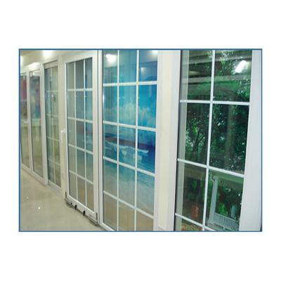 China Waterproof PVC Plastic Exterior Double Glazed Sliding Glass Entry Door for sale