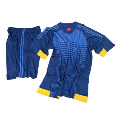 China China Wholesale Manufacturer Sets Promotion Blue Yellow Mens Design Jersey Football Shirt for sale