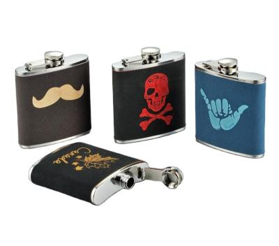 China Hot Sale 6oz Stainless Steel Travel Liquor Whiskey Liquor Pocket Wine Men's Small Body Mini Bottle Hip Flask Gift Eco-Friendly Portable Jug for sale