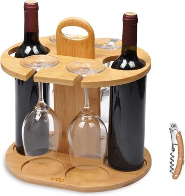 China Modern wine racks countertop with glass rack, wine tray and bottle shaped shelf for sale