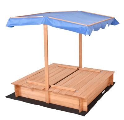 China With Professional Umbrella Outdoor Children With Wooden Canopy Sandpit With Two Chair for sale