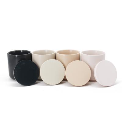 China Wholesale custom luxury unique empty ceramic home decoration candle jars for candle making for sale