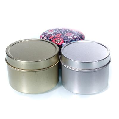 China Eco - Friendly Recyclable Custom Round Tin Soy Candle Jar Metal Container for sale