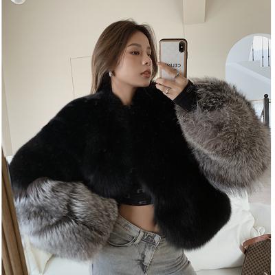 China 2021 Winter Women's Coat Fox Design Special Women's Anti-Shrink Real Fur Coat Fur Coat Natural Real for sale