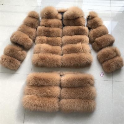 China Luxury High Quality Fox Fur Coat Long Sleeves Women's Fur Coat Wholesale Detachable Anti-Shrink Fox Fur Coat for sale