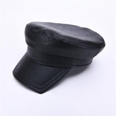 China Outdoor Activities Fashion Women Beret Hats Best Female Spring Autumn Wholesale Newsboy Cap Quality Leather Hat for sale