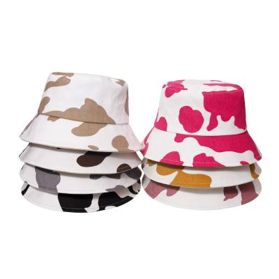 China Image Jx Watcher Women Summer Hat Cow Print Bucket Hats Beautiful And Bucket Hat for sale