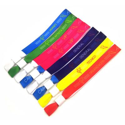 China Custom Holiday Decoration Wristband Event Polyester Wristband Woven Fabric Wristband for sale