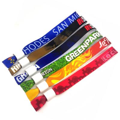 China Wholesale Polyester Festival Wristband 1.5cm Multi-colors Sublimation On One Side Satin Wristband for sale