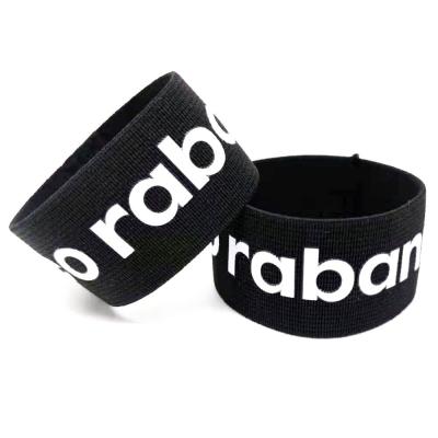 China China Strap Elastic Wristband Wrist Support Wraps Training Belt Screen Print LOGO Wristband Black for sale