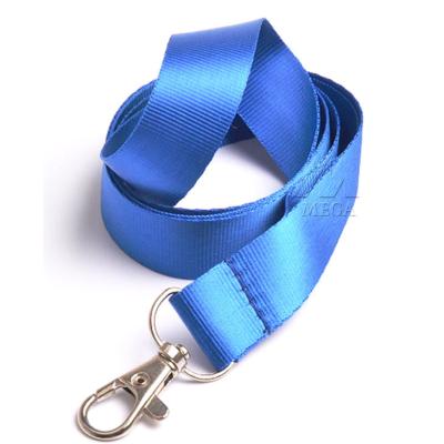 China Nice white blue high quality nylon flat Lanyard For Keys, sublimation/silk screen polyester lanyard for sale