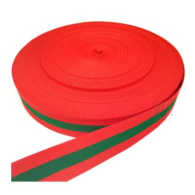 China Custom woven satin striped ribbon solid color ribbon polyester webbing webbing tape for clothing for sale