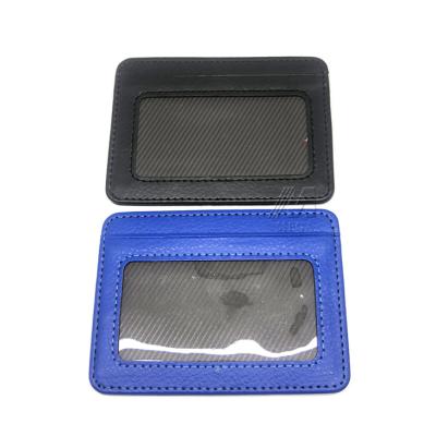 China Customized Logo Card Holder Women Credit Card Slim Wallet Customized Black Stand For Men Leather Card Holder for sale